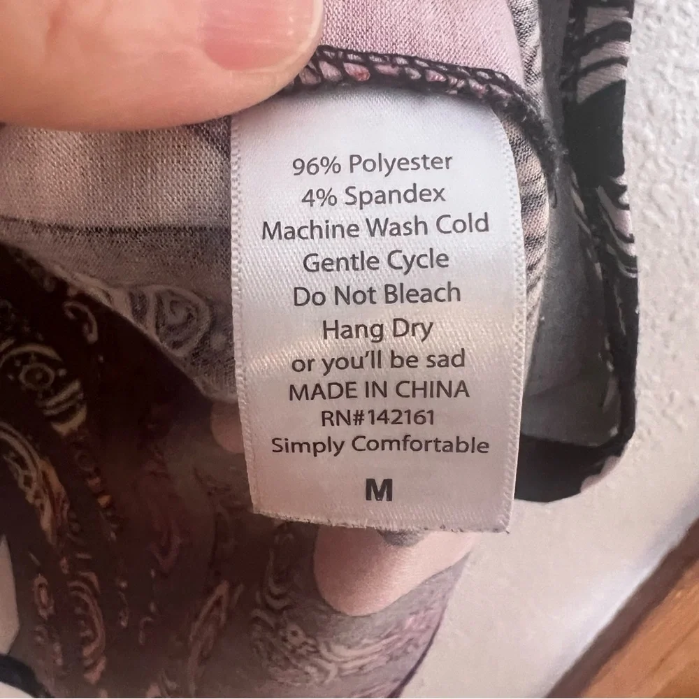 LuLaRoe Multicolor Chevron Long Sleeve Top - Picture 4 of 4